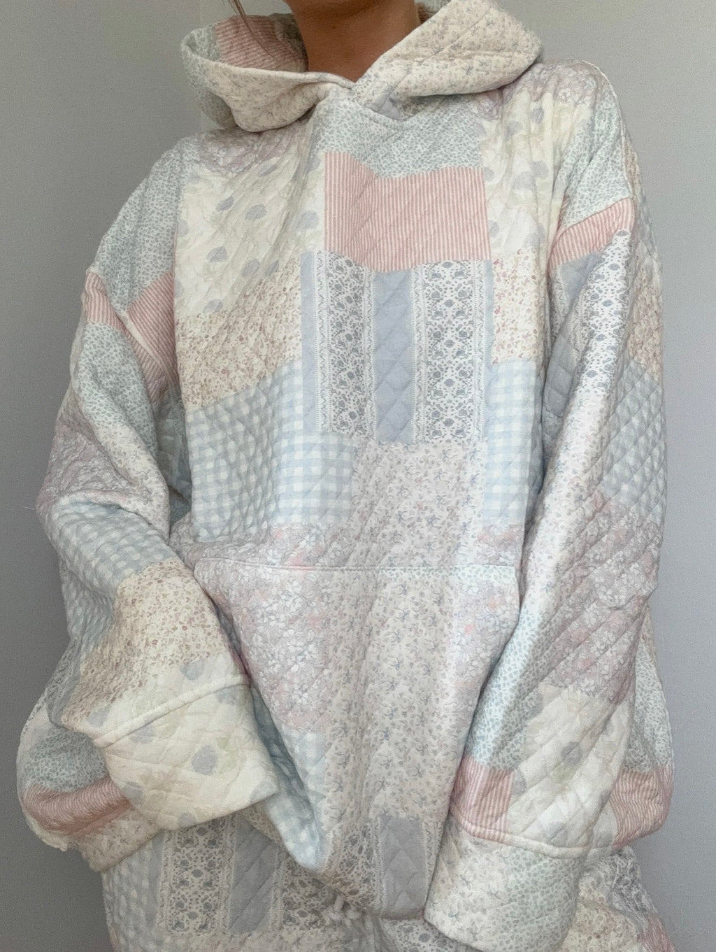 Shades of Blue Quilted Hoodie