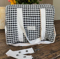 Black/White Gingham Diaper Bag