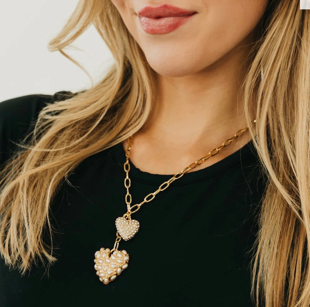 Double Take Heart Necklace - WATERPROOF