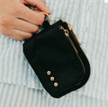 Cameron Double Zip Card Wallet - Black