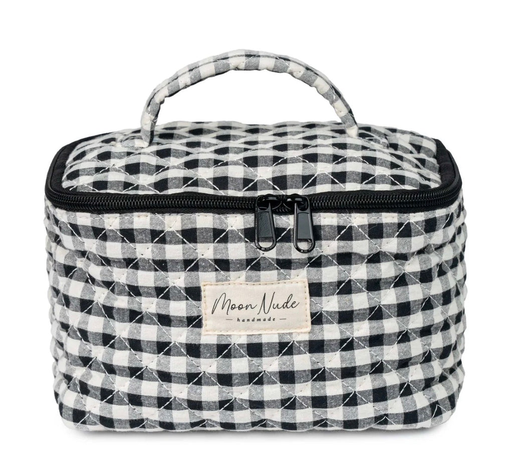 Black/White Gingham Vanity Bag